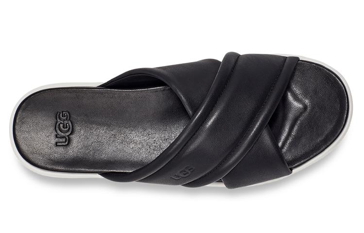 UGG Rubber Sole Slide Slippers Women's Black 1128635-BLLE
