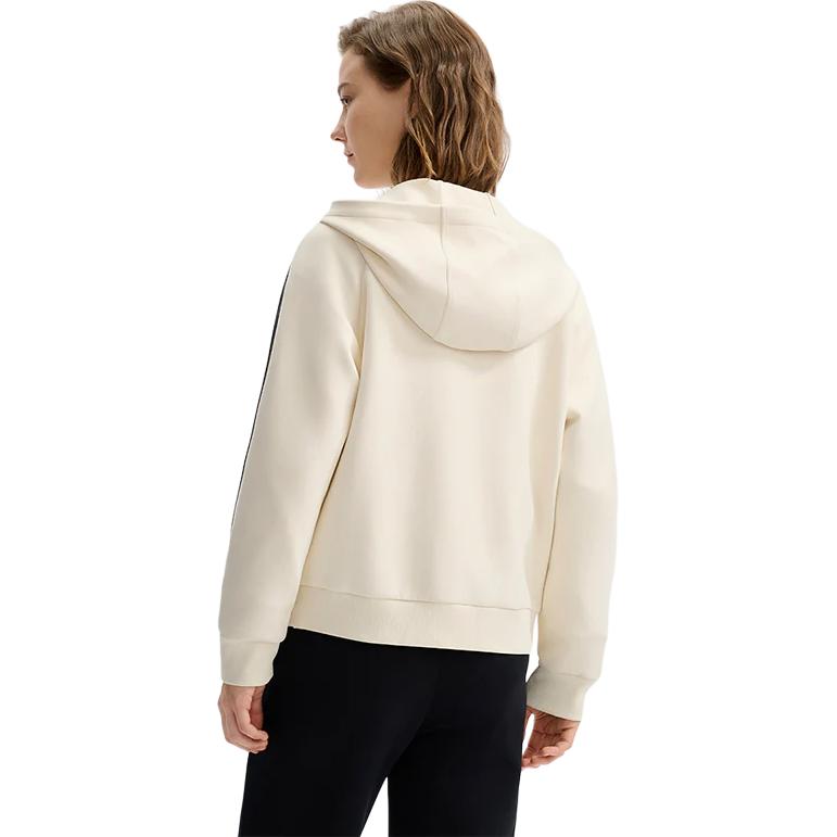 FILA Fleece Hooded Jacket Women outerwear Ice-Cream-White F11W513502FIV