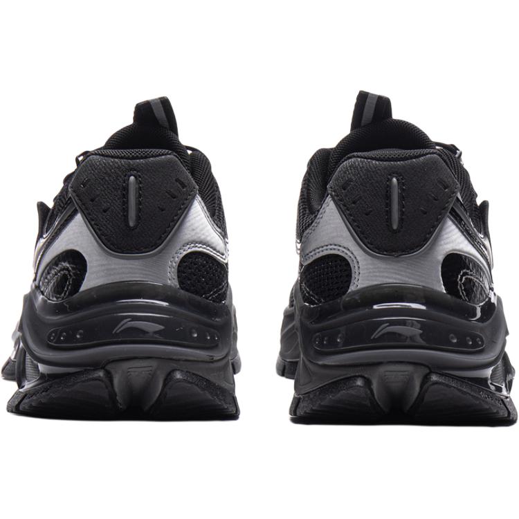 Li Ning Kids Sports Lifestyle Series Comfortable Versatile Shock Absorption Rebound Low-Top Casual Shoes Kids sneaker Black YKCV094-1