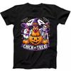 Chick or Treat Halloween Chicken Skeleton Funny Gift Tee Black T Shirt 159