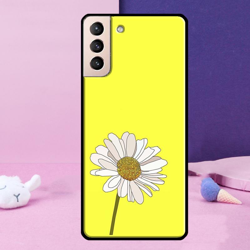 Summer Daisy Sunflower Floral Phone Case For Samsung Galaxy S24 Ultra S25 Ultra S9 S10 S20 S21 S22 Plus S23 S24 FE Cover