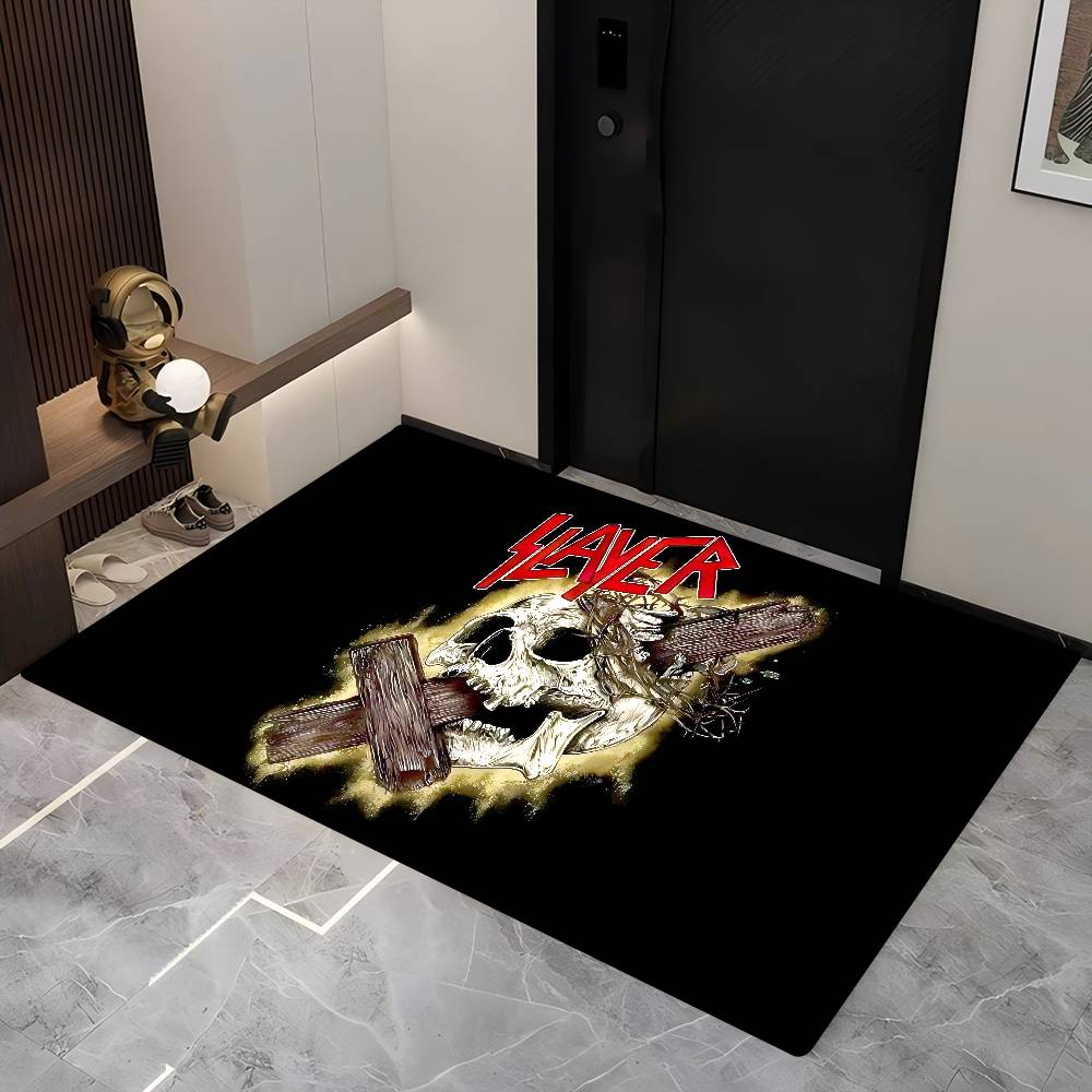 S-Slayer Heavy Metal Band Musik Dörrmatta Barnrum Sovrum Dekoration Balkong Halkfri Dörrmatta Vardagsrum Dörrmatta Områdesmatta