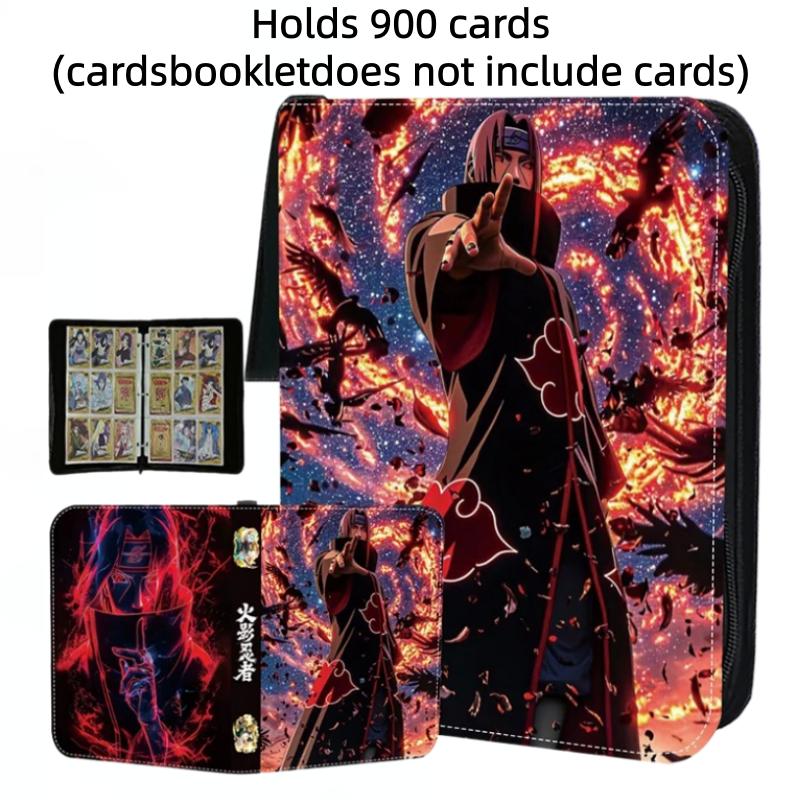 400/900pcs NARUTO Card Binder Book Folder 4/9 Card Slots Game Card Collections Double Pocket Zipper Collector Album Holder
