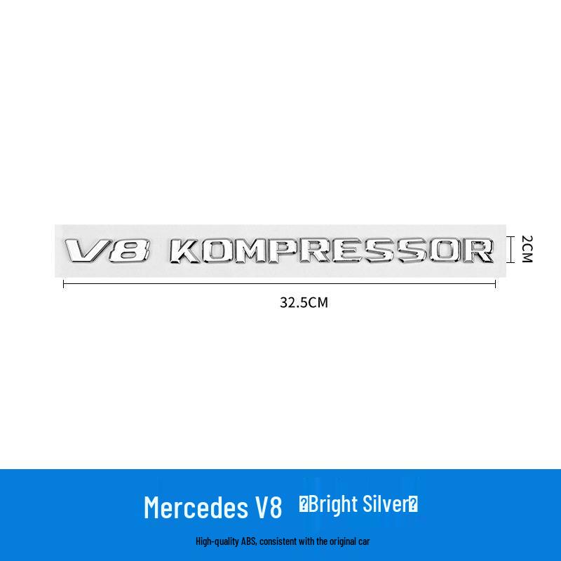 Mercedes V12 V6 V8 Kompressor Turbo Kotflügel Emblem Aufkleber