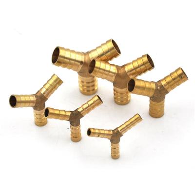 Messing Widerhaken "Y" Splitter Joiner Connector Rohrverschraubung Luft Kraftstoff Schlauch
