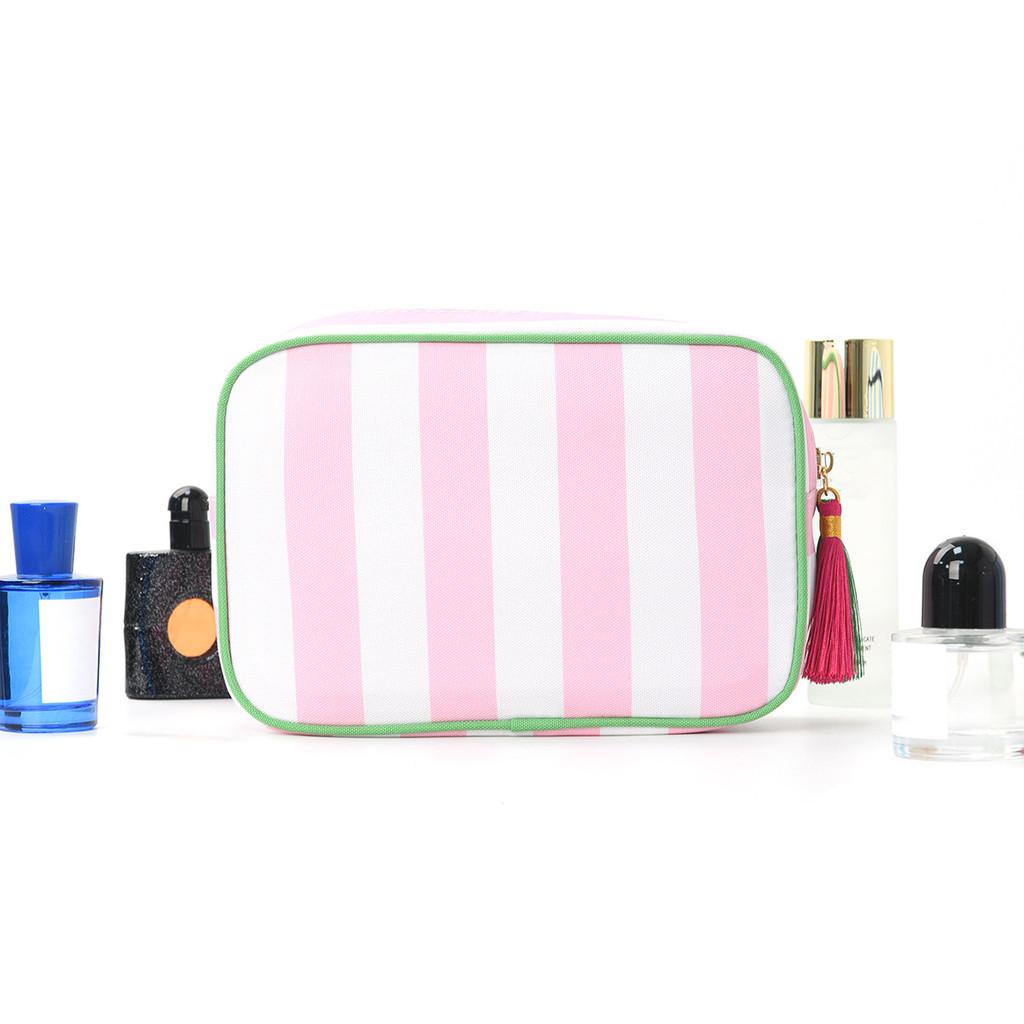 Cosmetic Bag With Striped Tassels Waterproof Travel Organizer For Women