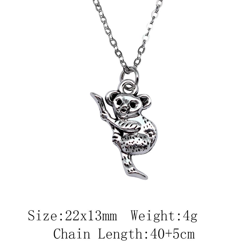 Vintage Animal Pendant Necklace Cat Animal Charm Necklaces Forest Ocean Western Jewelry Gift For Making DIY
