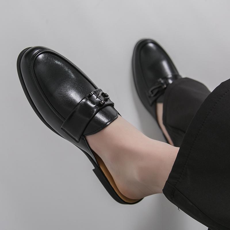 Men Closed Toe Half Slippers Summer Casual Mules Breathable Walking Sandals Big Size Outdoor Shoes
