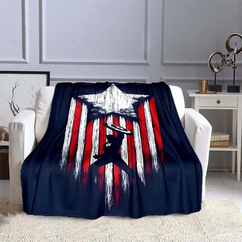 Captain America Printed Blanket Children Adult Blanket Soft and Warm Bedding for Bed Sofa Outdoor Travel Cover Blanket