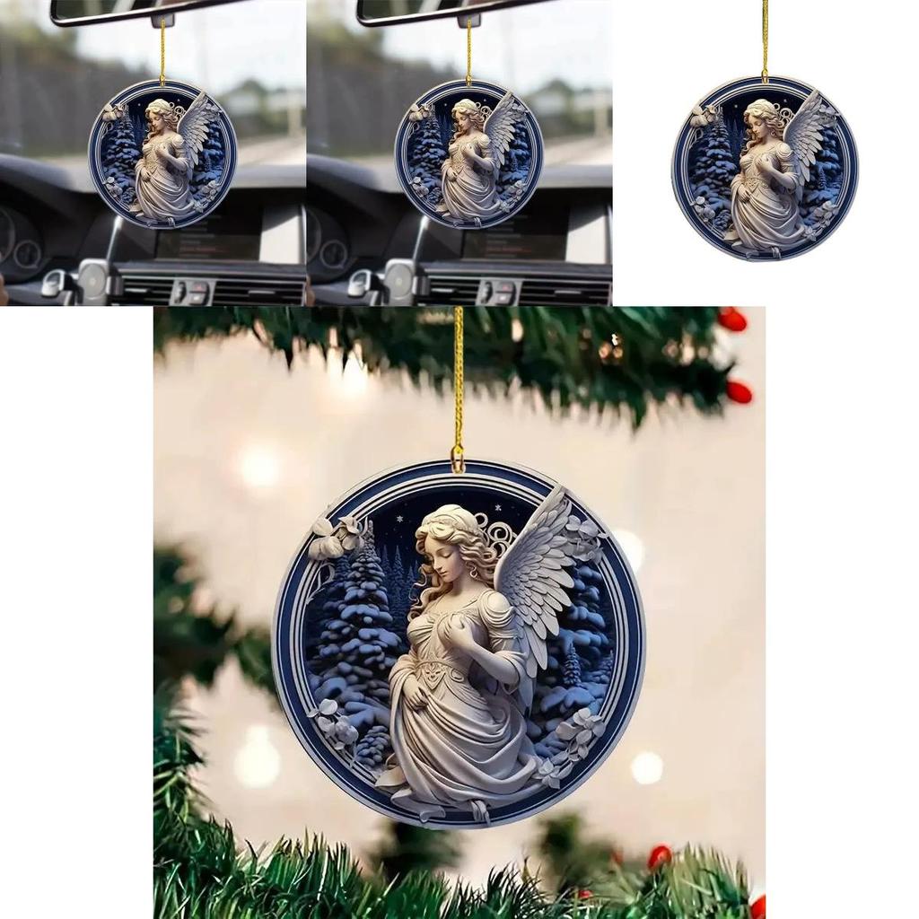 Acrylic Flat Surface Angel Car Accessory With Simple Design For Vehicle Interior Enhancement