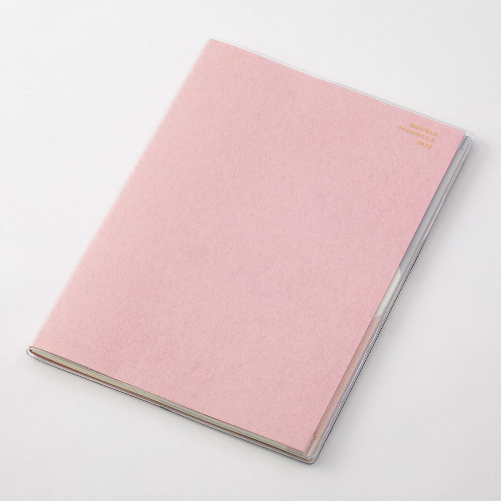 Midori Double Schedule Planner, 2026, B6, Monthly, Progressive, Light Pink, 22383006 (Starts October 2025)