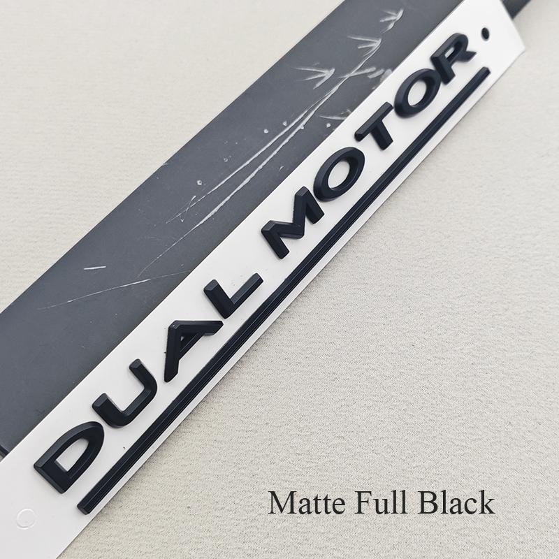 

3D ABS Car Letters Logo DUAL MOTOR Rear Boot Trunk Emblem Badge Sticker Declas For Tesla Model 3 Model X Model S Y Accessories