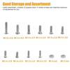 Kit Surtido de 12 Tipos de Tornillos Pequeños y Tuercas M1 M1.2 M1.4 M1.6 Tornillo para Relojes Gafas Marco Herramientas de Reparación con Destornillador
