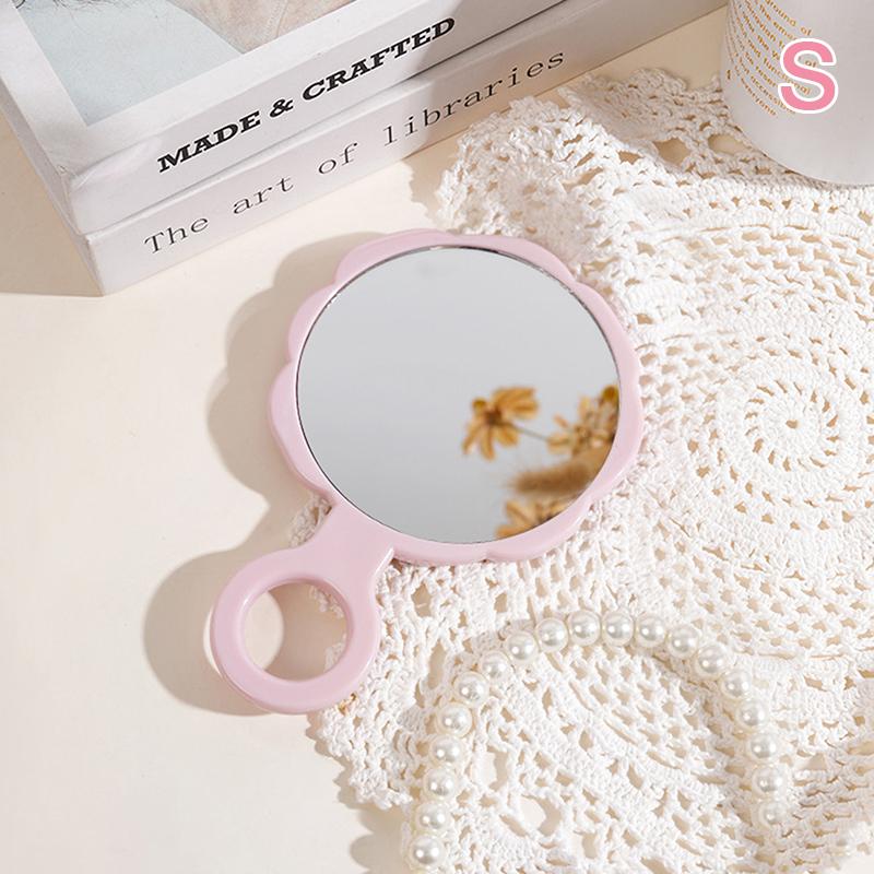 

1PCS Portable Rose Mirror Retro Rose Flower Small Pocket Square Makeup Mirror Handheld Mirrors Compact Cosmetic Beauty Tool