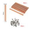 Craft Tool Smokeless Core Candle Core Making Supplies With Square Base Wood 30pcs/Set Accessories Candle Making