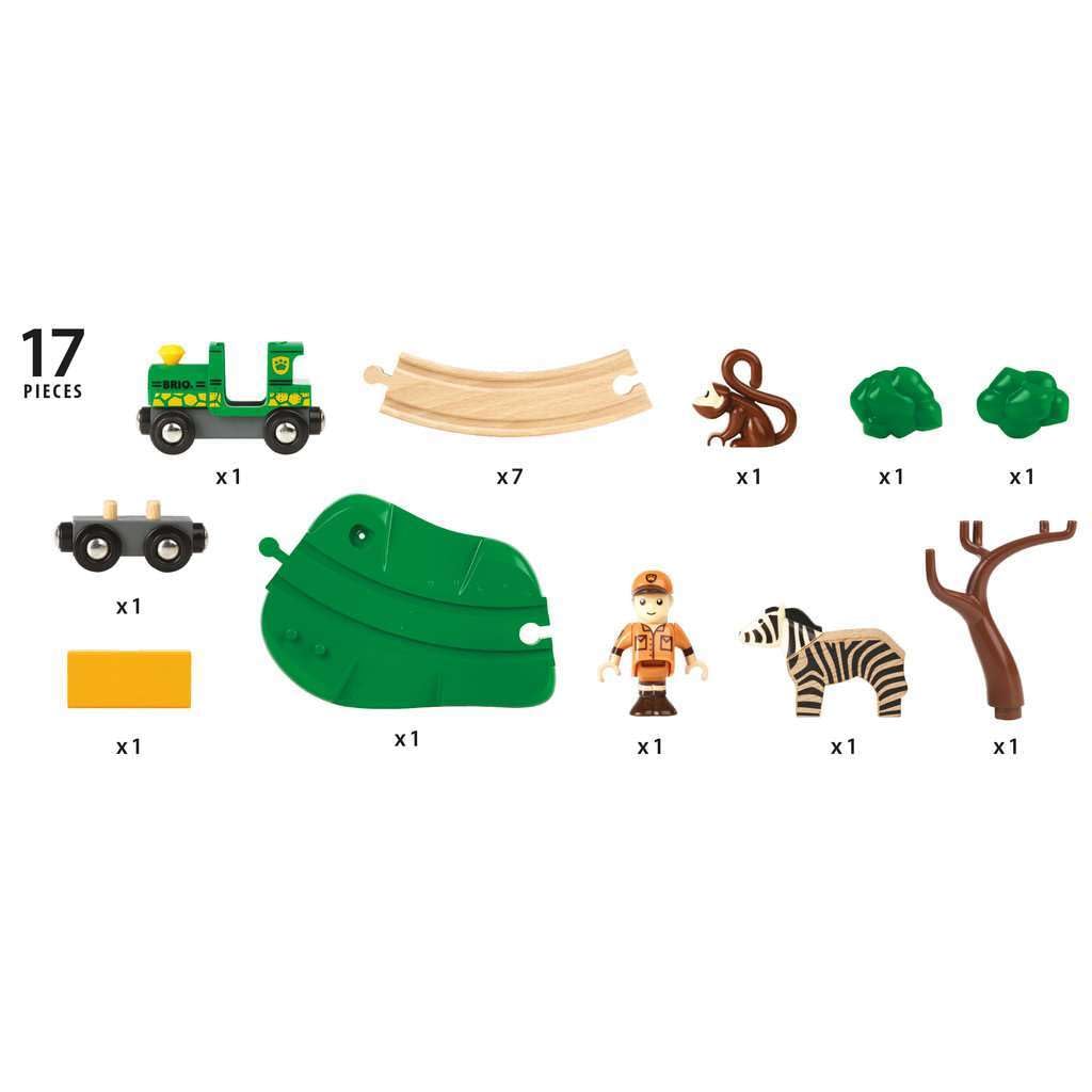 BRIO Safari Circle Set for ages 3 and Wooden Wooden Rail Gift 33720, up. [Toy, Toy, Rail, Set, (Birthday/Christmas)]