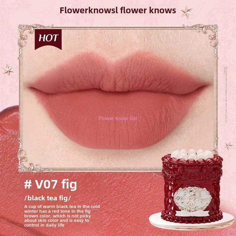 Flower Knows Swan Ballet Little Angel Collection Rossetto Vellutato Opaco Impermeabile Rossetto Vegano Lunga Durata Lucidalabbra Coreano