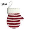 Tableware Sleeve Mini Knitted Christmas Mitten Ornaments, Xmas Glove Hanging Decor, Festive Flatware Kitchen Utensil Storage Holders, Knit Pendants