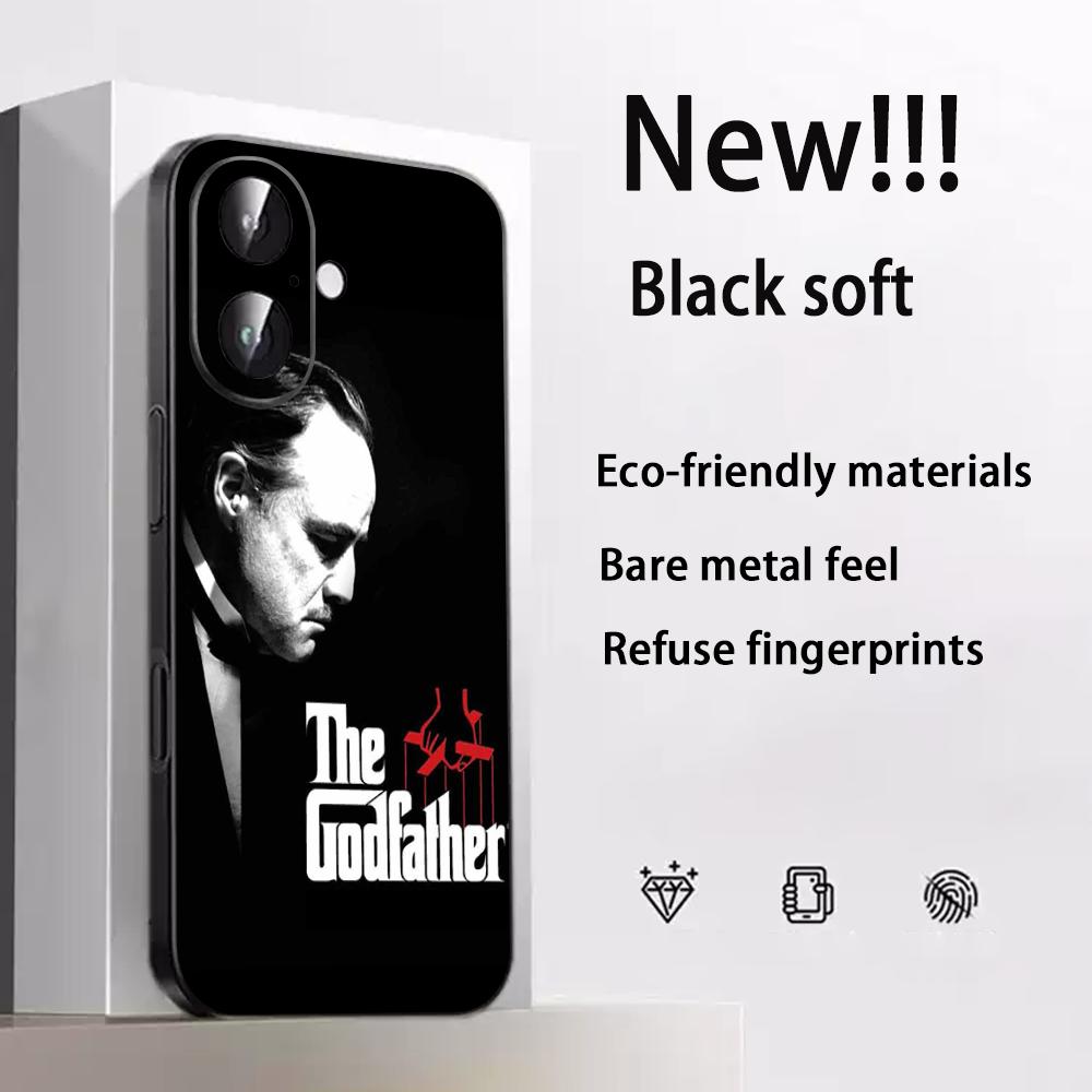 The godfather Classic movie posters Phone Case For iPhone 17 16 e 15 14 13 12 Plus Mini Pro Max Soft black Shockproof Cover