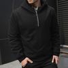 Men's Solid Color Half-Zip Sweatshirt Hoodie Men's Sports Large Size Casual Sweatshirt