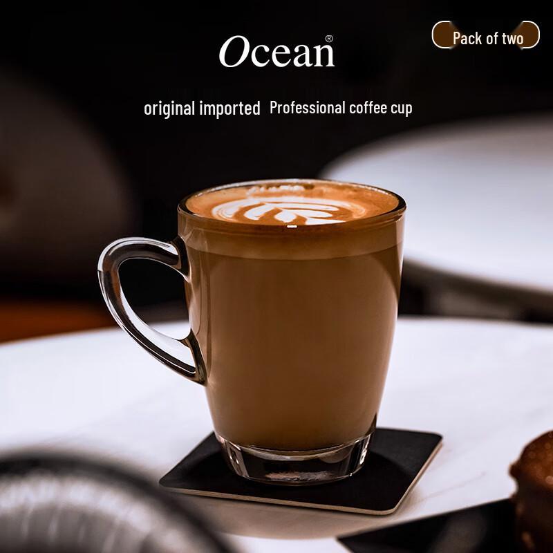 

Ocean Imported Glass Coffee Water Mug with Handle