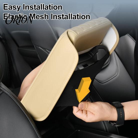 Auto Armrest Box Cover Car Console with Storage Bag, Universal Imitation PU Leather Interior Accessories Pad, Diamond Quilted Protector for