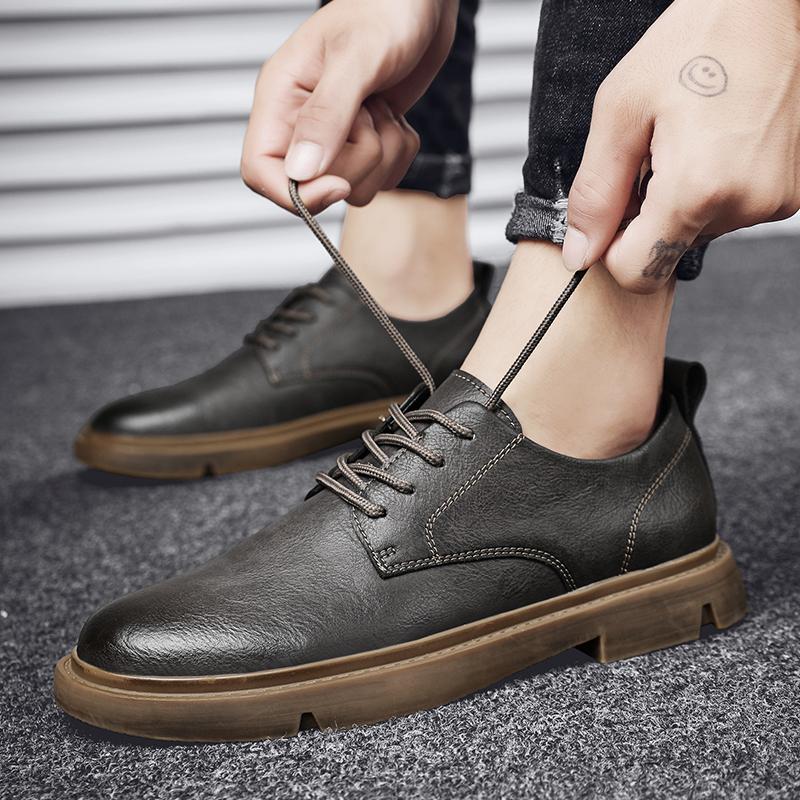 Fashion Four Seasons Men's Leather Shoes Classic Minimalist Gentleman Style Daily Business Office New Outdoor Shoes Adult Versatile