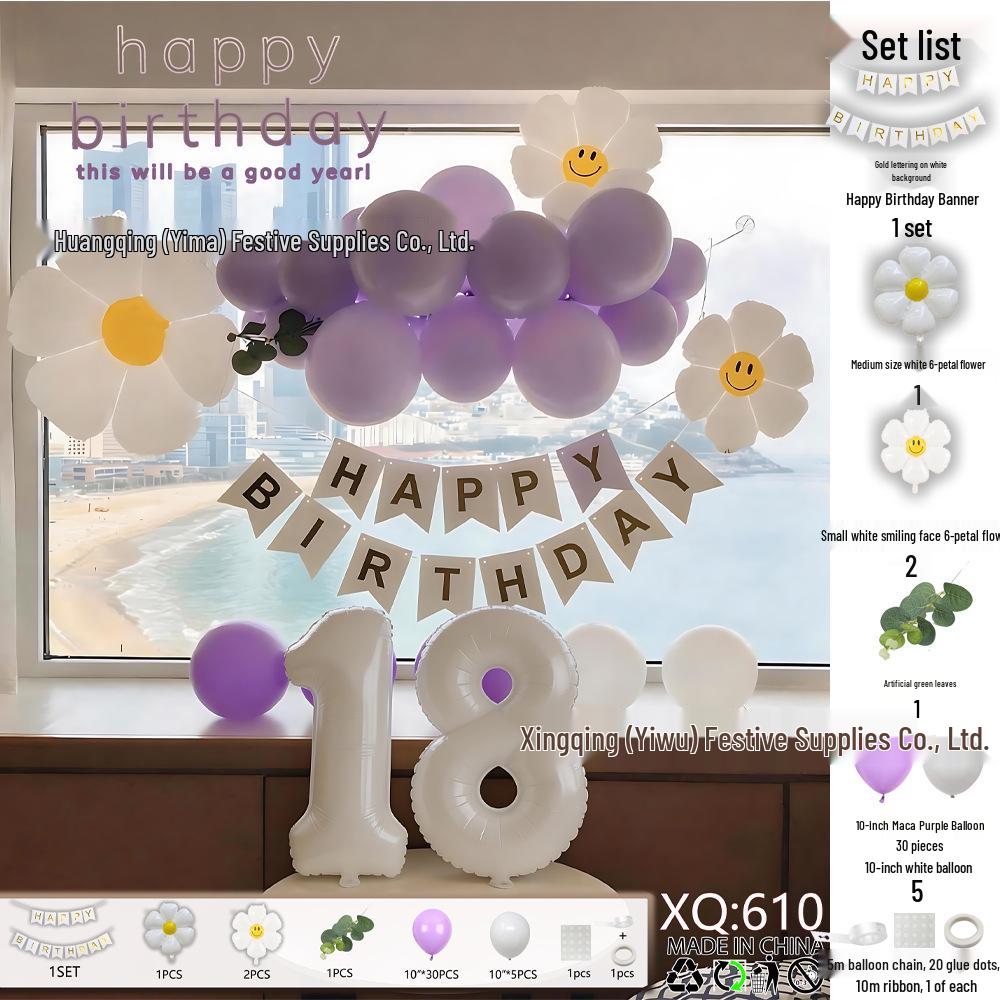 Romantic Birthday Balloon Set: High-End Decorations for Boyfriend or Girlfriend