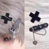 Anime Cyberpunk Hairpin For Women Men Cosplay Hairpin Cross Hair Clip Goth Headwear Carnival Party Hair Accessories Gifts