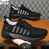 Fashion Men's Summer Sneakers Oversized Knitted Single Shoes Soft Sole Comfortable and Casual Sneaker Breathable Mesh Running Shoes