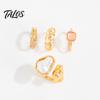 Zinc Alloy Rings 4Pcs Faux Baroque Pearl Toe Ring Set, Non Tarnish Open Women Feet Jewelry for Women, Adjustable Golden Plated Foot