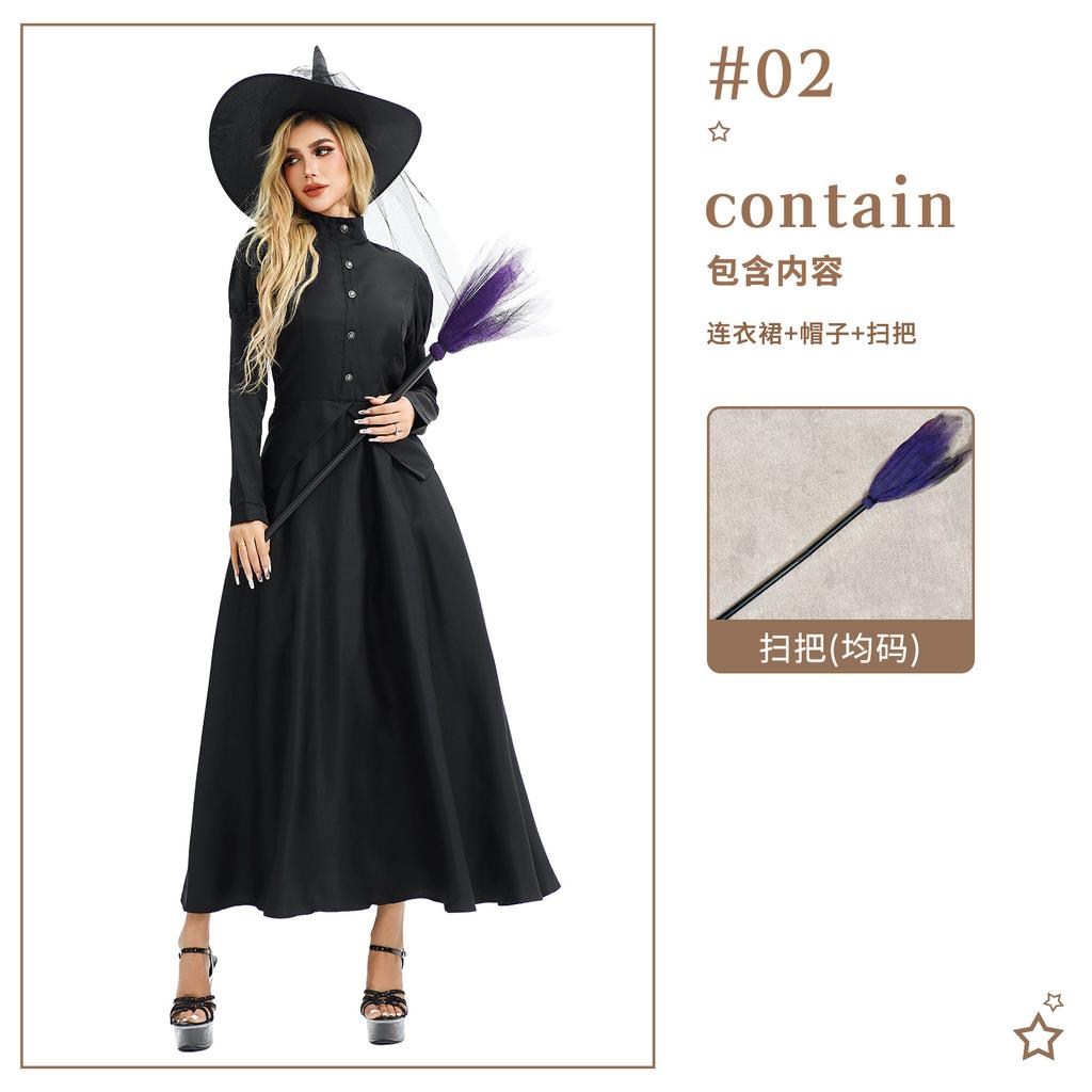 Halloween Costume Adult Female Vampire Queen Stage Costume Dress Witch Costume Witch Dress