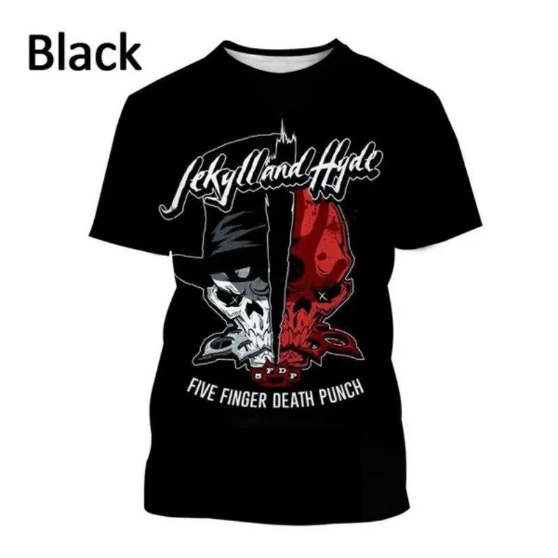 Neue Pop Metall Band Fünf Finger Death Punch 3D Druck T-shirt Mode Männer Kleidung Hip Hop Harajuku Unisex Übergroßen T Shirt Tops