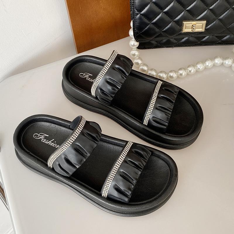 

Новая корейская версия универсальной женской обуви, стильные пляжные тапочки, нескользящие и дышащие римские сандалии 40-41