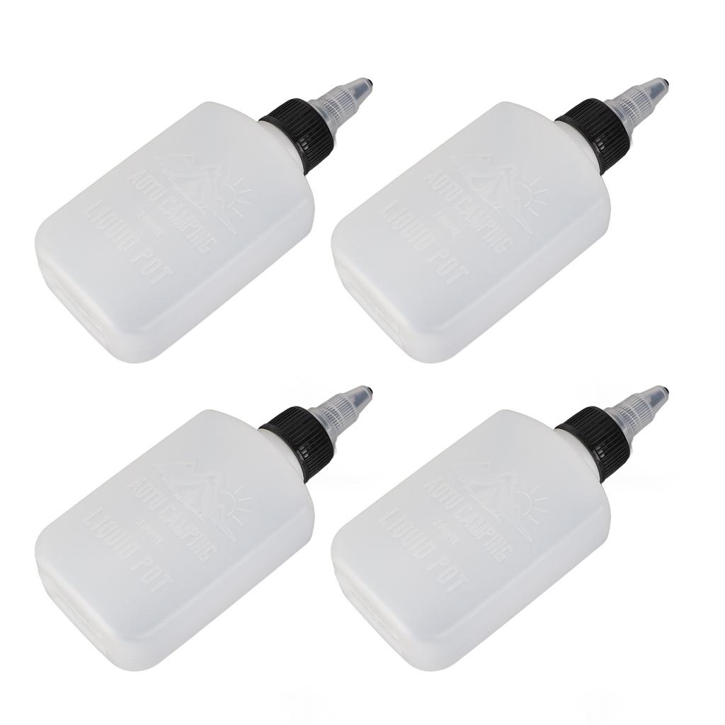 4 Pcs Seasoning Bottle 100ML Portable Sealed Reusable Dispensing Oil Bottle Seasoning Bottle for