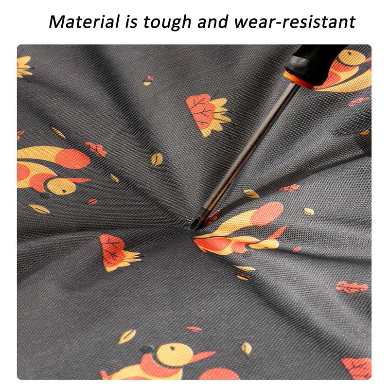 Foldable Quilt Organizer Storage Bag with Zipper Closet Clothes Luggage Moisture-Proof  Bag New Brown Leaf Squirrel Pattern Cotton Quilt Storage Bag