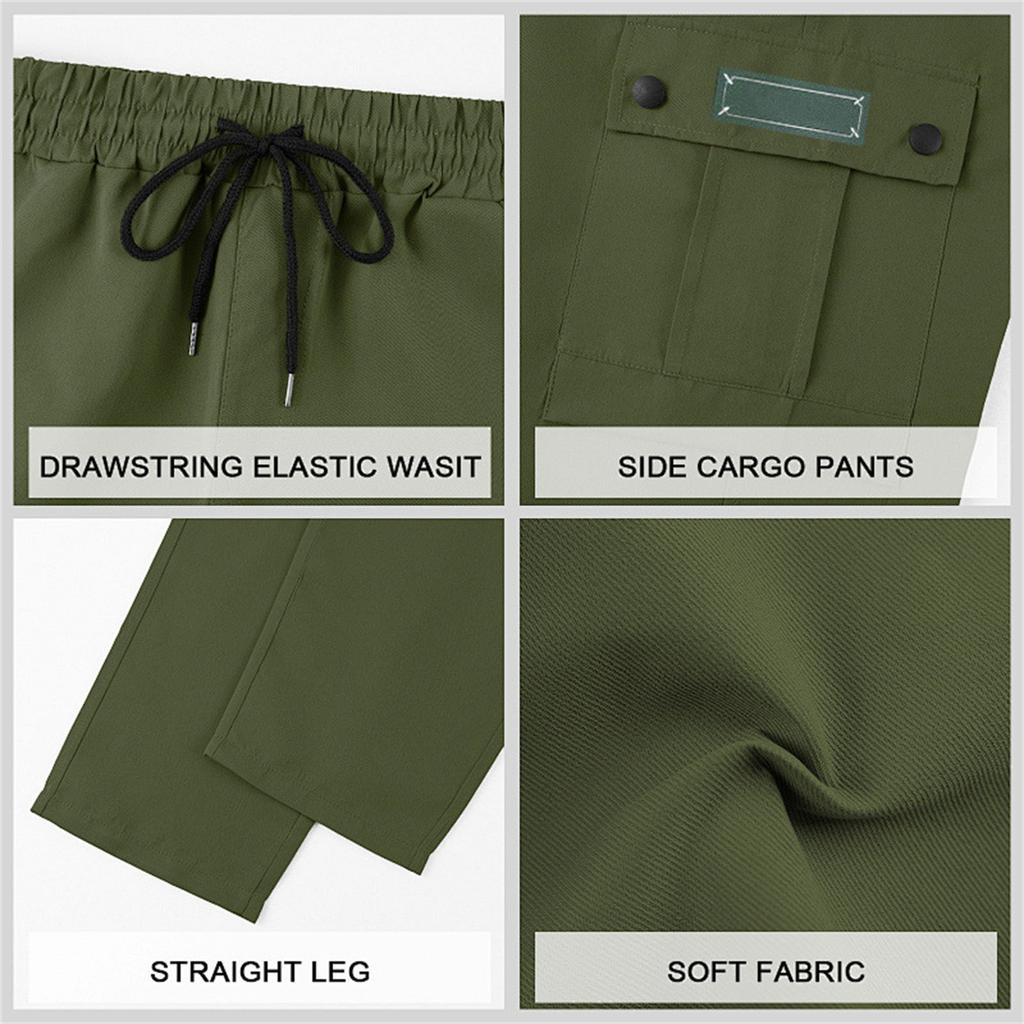 Men's Multi,Pocket Drawstring Work Pants