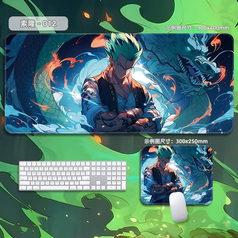 High Quality Roronoa Zoro ONE PIECE Leather Mouse Pad Oversized Small Cartoon Office Game E-sports Computer Keyboard Pad Table Mat Animation Periphery