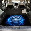1Pcs Blue Flame White Tiger Car Trunk Mat with Anti Slip Cargo Liner Waterproof Rear Storage Protector Floor Mat for SUV Sedan V
