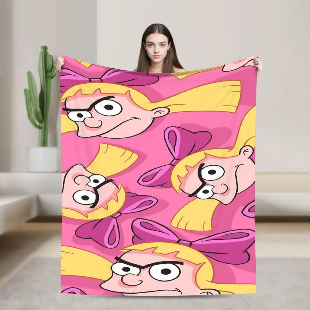 Manta do Hey Arnold Qualidade Macia Manta de Desenho Animado Inverno Crianças Adulto Sofá Cadeira Sofá Cama Colcha Gráfica