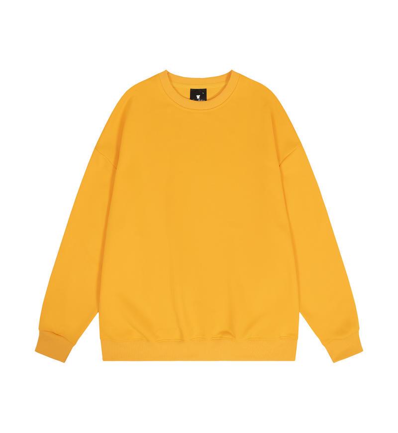 Loose Solid Color Round Neck Hoodie - Unisex Long Sleeve for Couples, Spring & Autumn