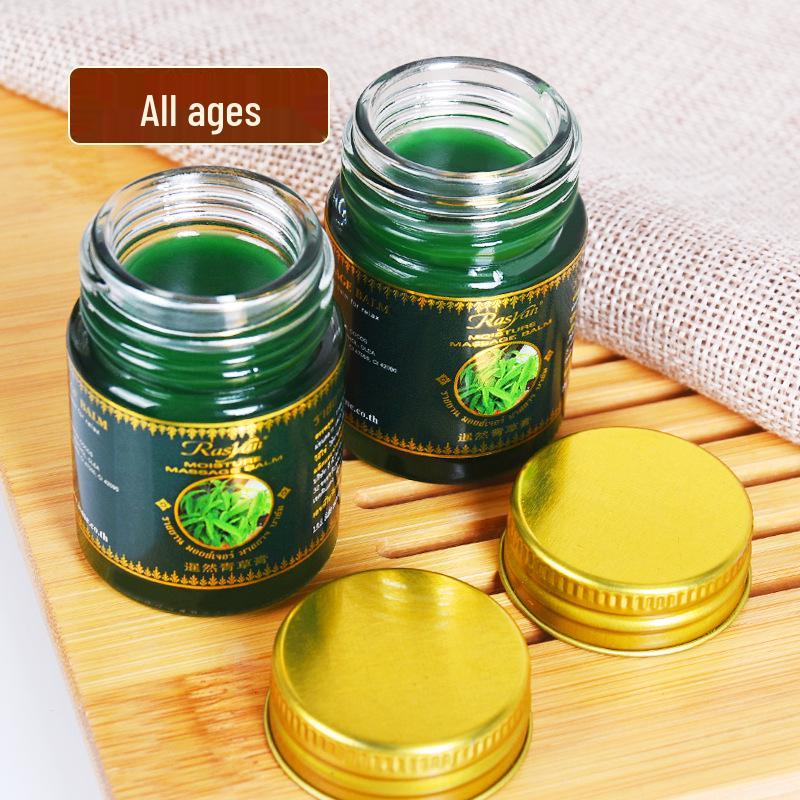 Rasyan Siam Original Thai Green Herbal Balm, 20g, Set of 3 Bottles, Authentic & Anti-counterfeit.
