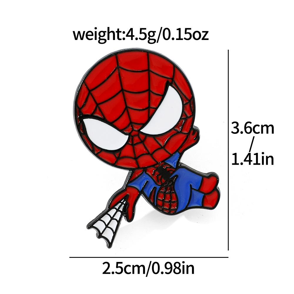 89 Spider-Man Alloy Brooch Marvel Superhero Spider-Man Metal Badge Backpack Jacket Personalized Decoration