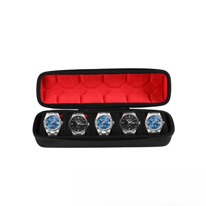 5-card Mechanical Watch Storage Bag, Anti Drop, Shockproof, Portable Business Watch Storage Box, Zipper Bag, Watch Pocket
