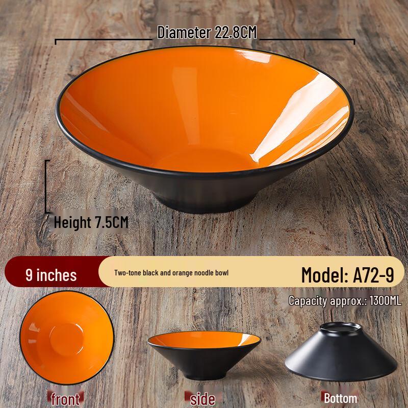 

Zhebu Commercial Melamine Two-Tone Douli Noodle Bowl