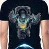 Mens Bold Anime Spaceman 3D T-Shirt Short Sleeve Crew Neck - Lightweight Trendy Perfect for Summer Outdoor Adventures