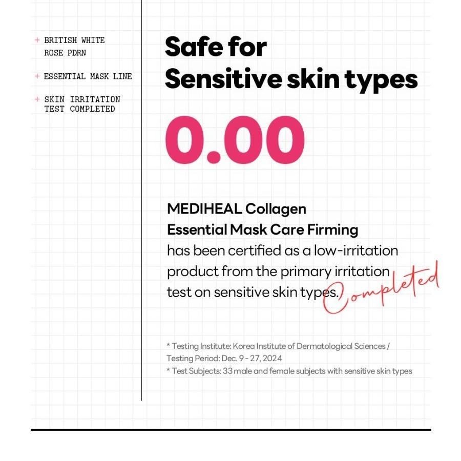 Mediheal Rose PDRN Essential Maskenblatt für gesunden Glow 1 Stück