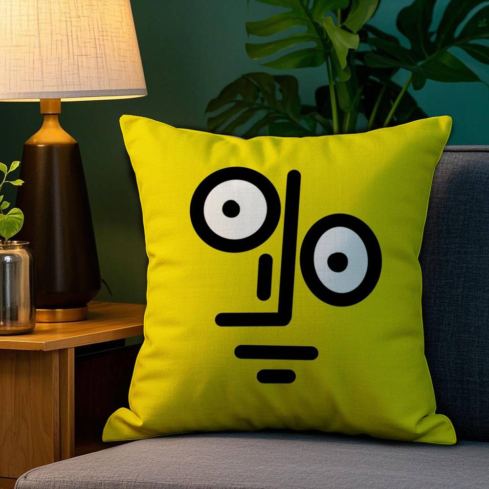 Aesthetic Art J-Jean-Jullien Pillow Case Sofa Living Room Bedroom Double-sided Printing Square Cushion Nap Time Cushion Cover