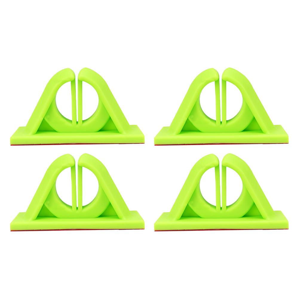 

4 шт. Силиконовая подставка для удилищ, настенный держатель для удилищ, зажим для удилищ для хранения на стене и в гараже зелёный