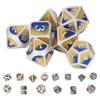 7pcs Metal Polyhedral Dice Alloy Diffferent Shapes Long Lasting Polyhedral Dice Set for Party Game